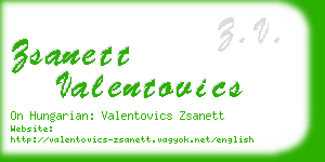 zsanett valentovics business card